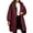 Wine, variant on Women's Plus Size Hooded Long Puffer Coat Loose Padded Winter Jacket Casual Warm Outerwear, Navy XL-5XL