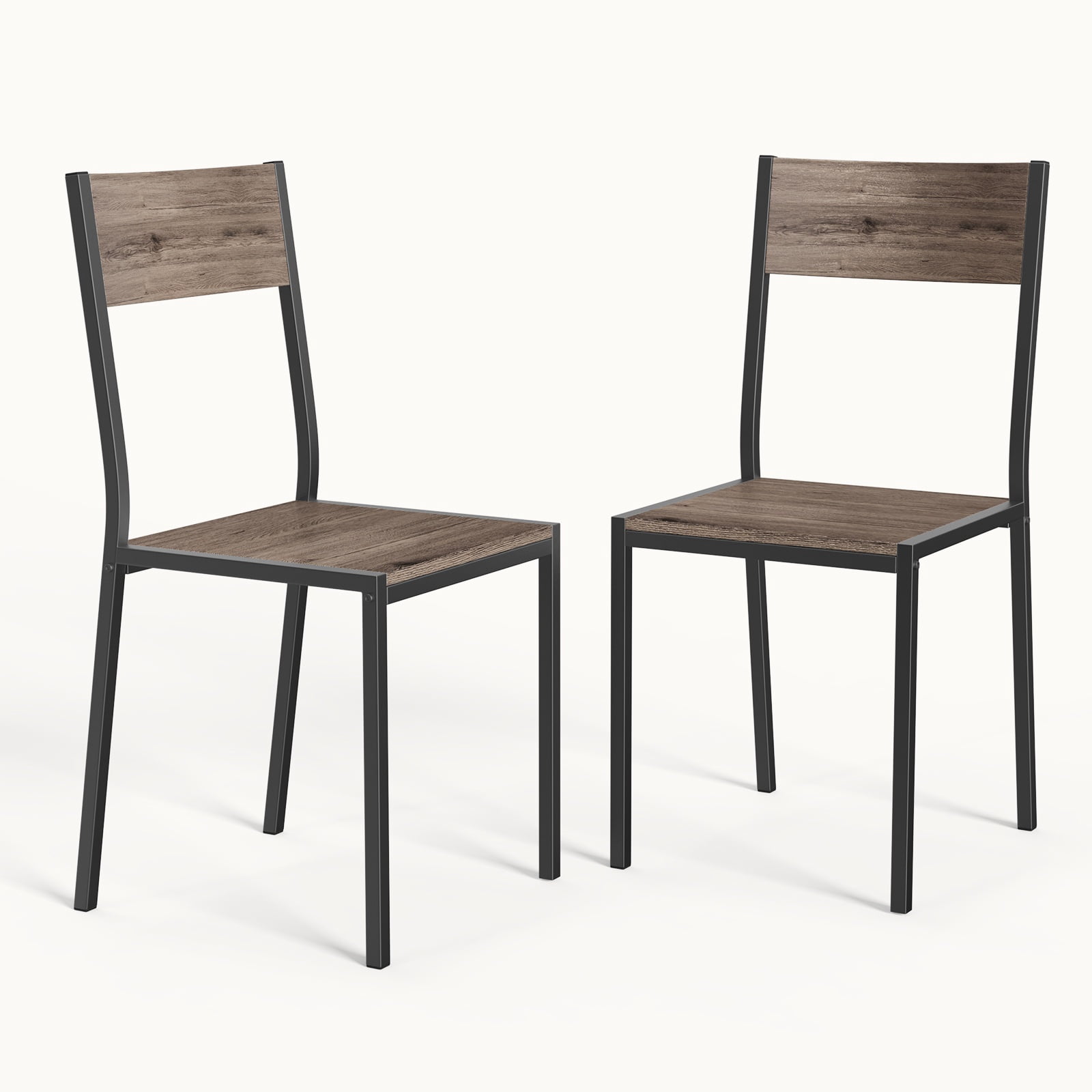 Asofer 4 Piece Dining Table Set for 4 with 2 Chairs & Bench, Kitchen Table with Storage Rack, Space Saving Dining Set for Small Space, Apartment, Gray