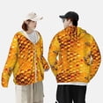 thumbnail image 6 of Gaeub Bees on Hive Honeycomb Men's and Women's UPF 50+ Long-Sleeved Sun Protection Clothing, Fishing Shirt Long Sleeve Zip - X-Large, 6 of 9