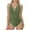 Green, variant on Women's Solid Color Swimsuit Plunging V Neck One Piece Swimsuit Lace Trim Adjustable Suspenders Bathing Suit for Beach Wear One Piece Swimsuit for Teens