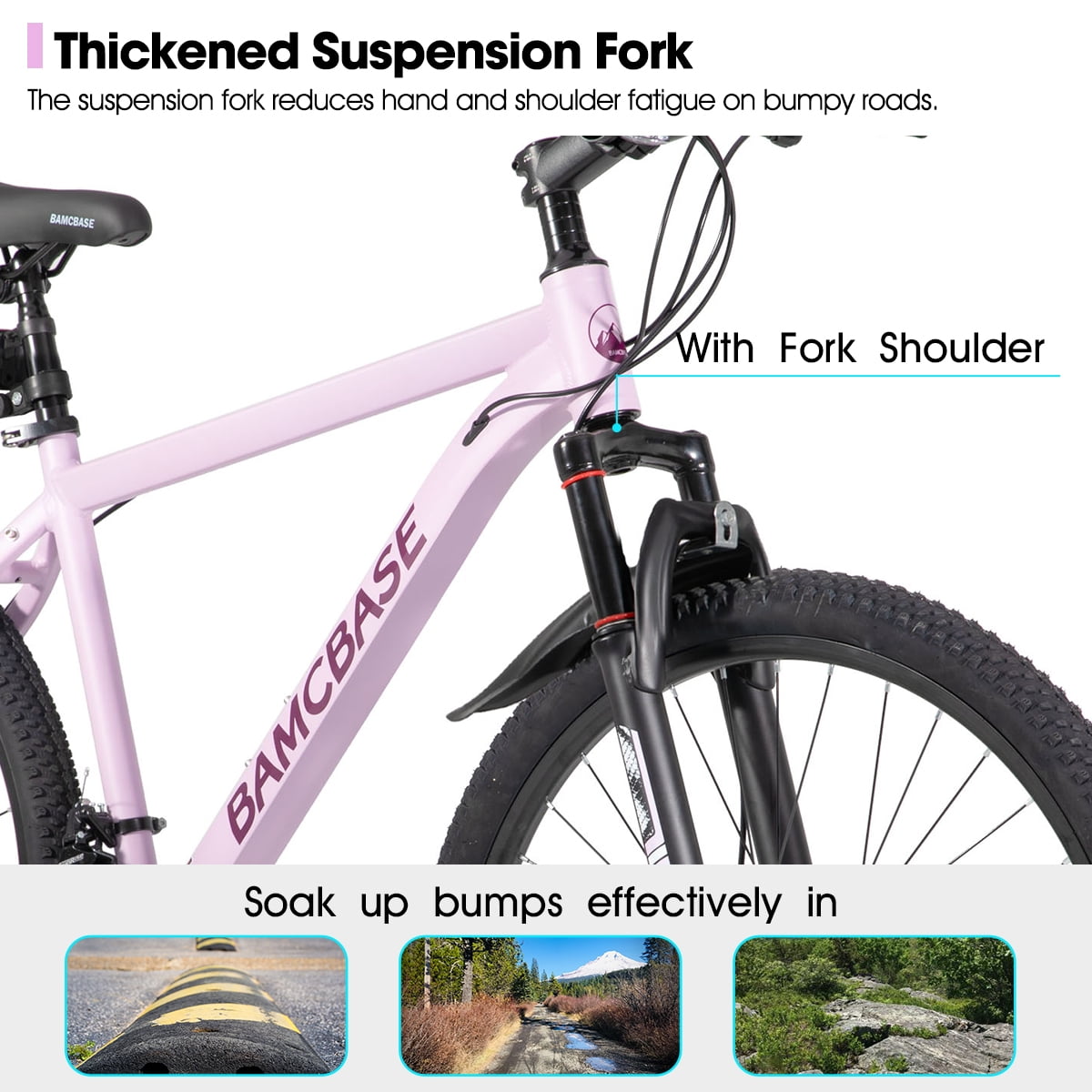 HILAND 27.5 Inch Mountain Bike, Mens and Womens Aluminum Frame MTB with 21 Speeds, Dis Brake, Hardtail Bicycle for Adults