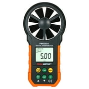 PEAKMETER PEAKMETER Handheld Anemometer Portable Wind Speed Meter CFM Meter Wind Gauges Air Thermometer with LCD Backlight for Weather Data Collection Outdoors Sailing Surfing Fishing
