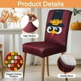 thumbnail image 6 of 6 Pcs Fall Chair Covers for Dining Room, Thanksgiving Stretch Removable Dining Chair Cover Set of 6, Autumn Turkey Chair Slipcovers Seat Protector for Fall Restaurant Decor, 6 of 6