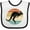 White and Black, variant on Inktastic Kangaroo Retro Australia Boys or Girls Baby Bib