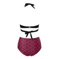 thumbnail image 4 of Conjunto de bikini dividido con estampado de contraste de pecho alto sexy para mujer Conjuntos de traje de baño de dos piezas Fridja nalpqowj56886, 4 of 5