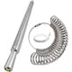 thumbnail image 1 of Ring size measurement, ring sizer for measuring finger size, ring size AZ metal/steel/plastic, 1 of 4