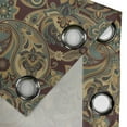 thumbnail image 4 of Ambesonne Paisley Grommet Curtain, Persian Hippie Florets, 50" x 108", Sand Brown Chocolate, 4 of 6