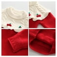 thumbnail image 4 of Godderr Kids Toddler Girls Knit Sweater Tops，9M-6Y Baby Girls Infant Pullover Sweaters Casual Long Sleeve Knit Jumper Tops, 4 of 7