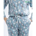 thumbnail image 7 of Lotusprinthandmade Christmas Print All-over Print Satin Pajamas Set (No Pocket) (XL), christmas pajamas women, holiday satin sleepwear, 7 of 7