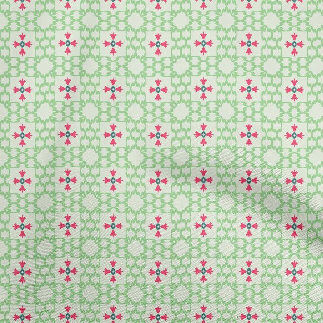oneOone Cotton Cambric Light Green Fabric Asian Ikat Sewing Craft Projects Fabric Prints By Yard 56 Inch Wide