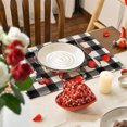 thumbnail image 2 of Love Heart Valentine's Day Placemats for Dining Table Seasonal Anniversary Holiday Table Mats for Home Party Kitchen Dining Decoration, 1Pc, Heart Pattern, Reusable & Durable(Black1,16.9x12.6"), 2 of 6