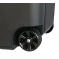 thumbnail image 5 of (2 pack) Tough Hyper 45 Gallon Wheeled Heavy Duty Plastic Garbage Can, Attached Lid, Black, 5 of 6