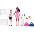 thumbnail image 2 of Barbie Careers Playset, Soccer Player Set with 2 Fashion Dolls & 15 Accessories Including Barbie Brooklyn”, Blonde Petite Player, 2 Nets & More, 2 of 5