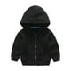 thumbnail image 1 of Gibobby Abrigos de invierno para bebés y niñascon cordón para niños y niñas, Tops cómodos con capucha, blusa holgada de manga larga, sudadera con bolsill(Negro, 4-5 Años), 1 of 4