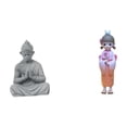thumbnail image 1 of Estatua de mono, estatua de Buda, estatuilla de resina, decoración étnica popular, adorno artístico pintado a mano, adecuado para el hogar, sala de es, 1 of 8