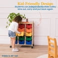 thumbnail image 4 of ECR4Kids Mobile Storage Organizer and 15 Removable Plastic Bins, Kids Furniture, Sand/Assorted, 4 of 9