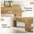 thumbnail image 4 of Tribesigns 39.37" Low Square Coffee Table, Farmhouse Large Tea Accent Table Center Table for Living Room(Natural), 4 of 7