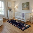 thumbnail image 3 of Moynesa 2'x6' Floral Runners for Hallways, 2x6ft Kitchen Runner Rug Ultra-Thin Soft Rug, Non-Slip Washable Rug Runner Stain Resistant Boho Rug Low-Pile Carpet Runner for Bathroom Bedroom,Purple, 3 of 7