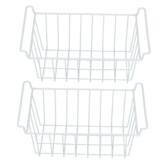 Freezer Wire Basket Modern Farmhouse Storage Organizer Flexible Storage Basket for Pantry, Shelf, Kitchen, Cabinet, Bathroom