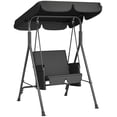 thumbnail image 1 of Outsunny Chaise Balançoire de Patio 1 Place avec Auvent Réglable et Coussins, 1 of 9
