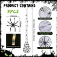 thumbnail image 6 of TETOU 3 Pcs Halloween Spider Egg Sacs,39 Inch Hanging Spider Egg Web with Led Lights Decor for Outdoor Tree Yard Garden Door Horror Halloween Party Decoration(Warm white), 6 of 6
