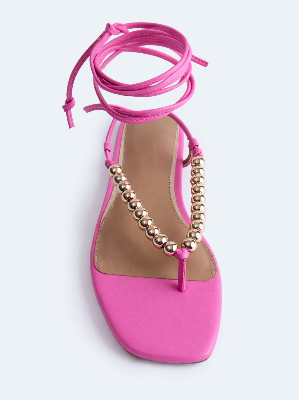 Free Assembly Women's Beaded Wrap Sandals