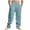 Green, variant on Capri Pants For Men Cotton Lined Wide Leg Summer Pants Drawstring Elastic Waist Casual Loose Wide Leg Pants Drawstring Pockets Black