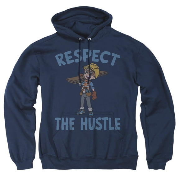 Blippi Respect the Hustle Adult Pull-Over Hoodie, Navy, Large