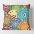 thumbnail image 2 of Designart Circular Retro Design IV' Mid-Century Modern Throw Pillow - 16x16, 2 of 2