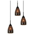 thumbnail image 2 of Woodbridge Lighting Venezia 3-Light Glass Cluster Pendant in Bronze/Mirror, 2 of 5