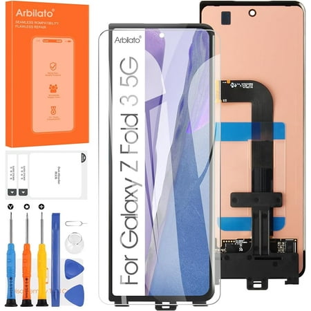 Screen for Samsung Galaxy Z Fold 3 5G Screen Replacement for Samsung F926 LCD Screen SM-F926B,SM-F926U,SM-F926N Touch Display Digitizer Assembly Repair Parts(Black Outer Small Front)