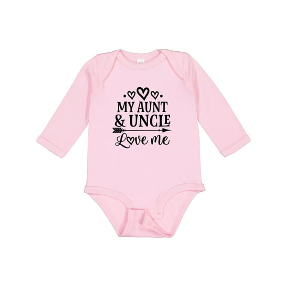 Inktastic My Aunt and Uncle Love Me Niece Boys or Girls Long Sleeve Baby Bodysuit