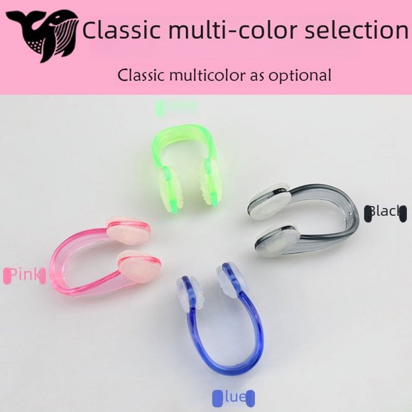 Pinza nasal para natación de adultos, resistente al agua, antideslizante, de silicona, con partículas, equipo de entrenamiento para natación