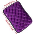 thumbnail image 3 of Bling Bling Auto Armrest Console Cushion, Soft Plush Luster Crystal Arm Rest Padding Protective Case Diamond Car Decor Accessories for Women (Purple-Plush), 3 of 6