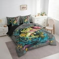 thumbnail image 3 of jejeloiu Bass Big Fish Bedding Comforter Set 7 Pieces,Pike Fish Full Bedding Set,Hunting And Fishing Fitted Sheet Flat Sheet For Boys Teens,Luxury Bedroom Decor Reversible, 3 of 8