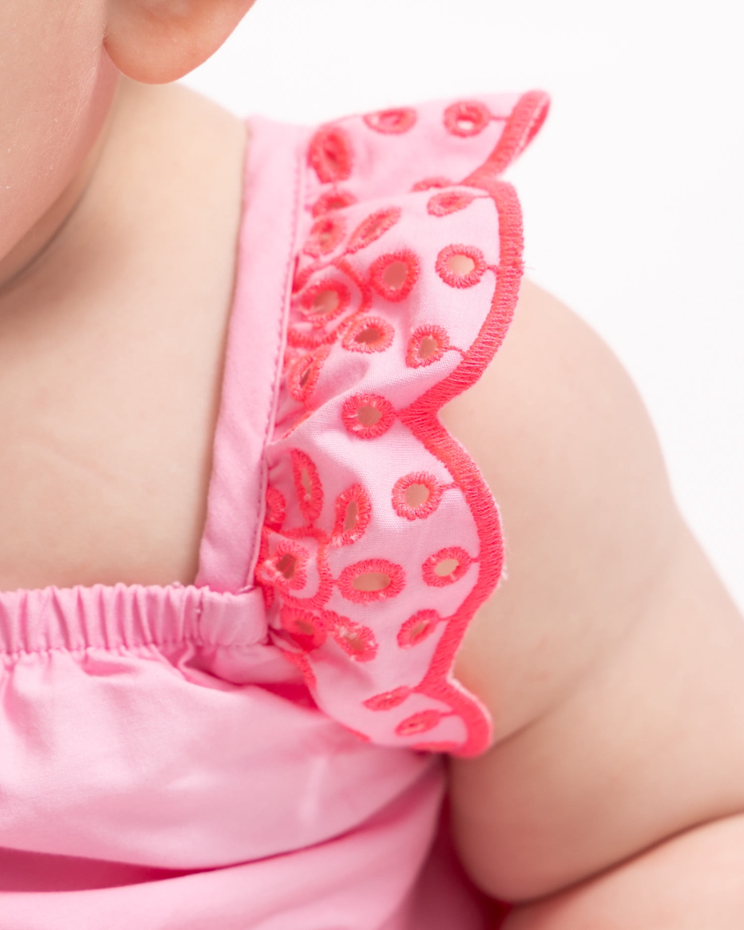 Wonder Nation Baby Girls Eyelet Tank Romper, Sizes 0/3M-24M
