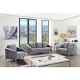 thumbnail image 2 of Sofia Gray Velvet Modern Chic Sofa Couch, 2 of 6