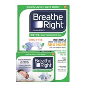 Breathe Right Extra Clear Nasal Strips, 44 Ct