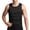 Black, variant on Mens Compression Tank Top Waist Trainer Vest Sleeveless Support Shirt with Adjustable Closure for Workouts