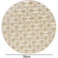 thumbnail image 4 of Ensemble de 4 Sets de Table Ronds en PVC Ginkgo Biloba Imperméables avec 4 Sets de Table Décoratifs pour Table de Mariage (Or), 4 of 7