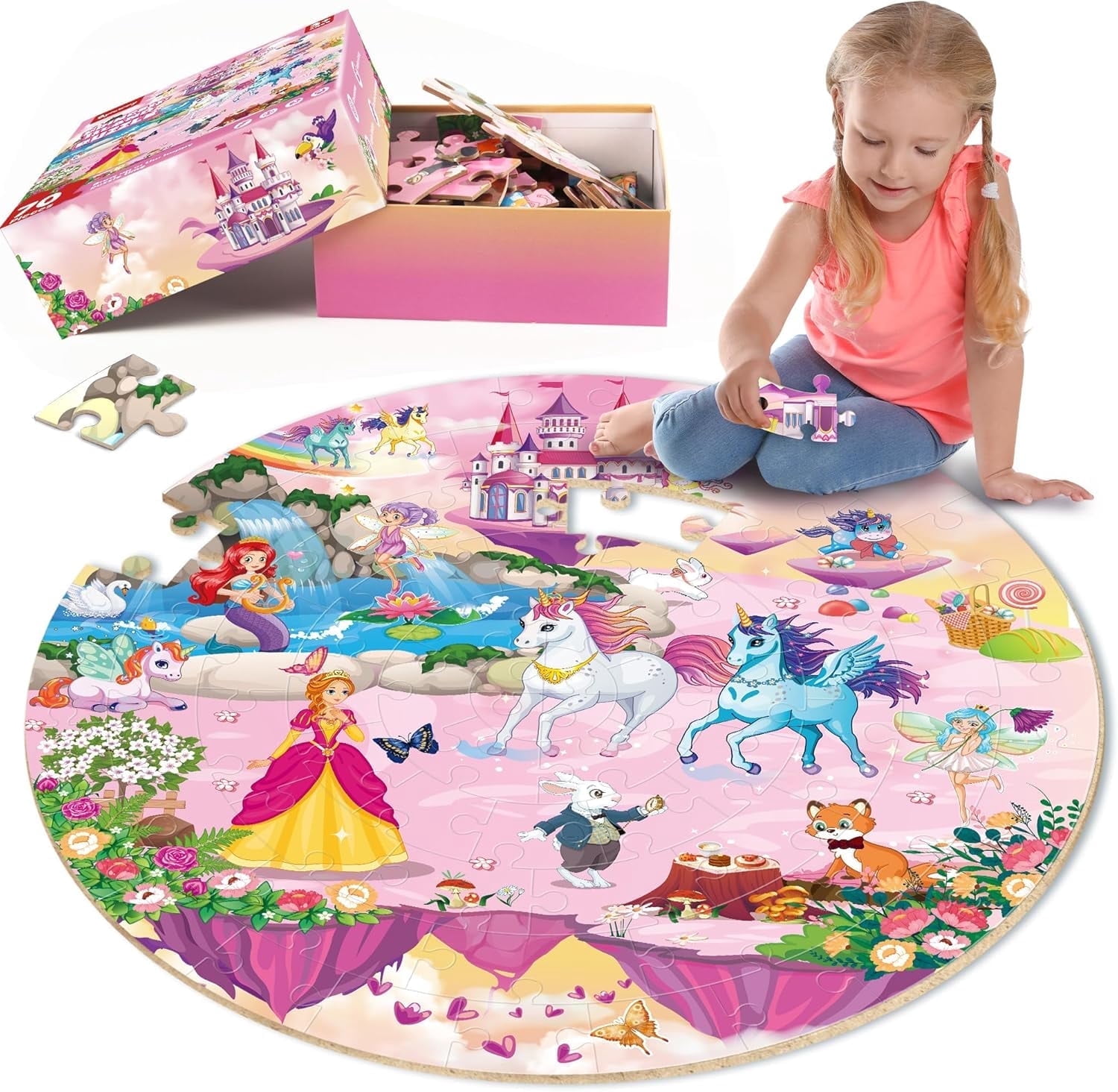 SYNARRY Puzzle di Dinosauri per Bambini 3-5, 20 Pezzi Puzzle Magnetici