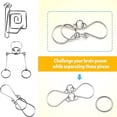 thumbnail image 5 of Metal Puzzle Ring Set, 20Pcs Metal Puzzles Brain Teasers, Educational Intellectual Toys, Chinese Ring Trick Toy For Party Kids & , Educational For Cognitive, 5 of 8