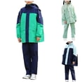 thumbnail image 4 of Kogui Kids Rain Gear Boys Girls Youth Waterproof Rain Suit Breathable Reflective Raincoat and Pants (Green,XXXL), 4 of 6