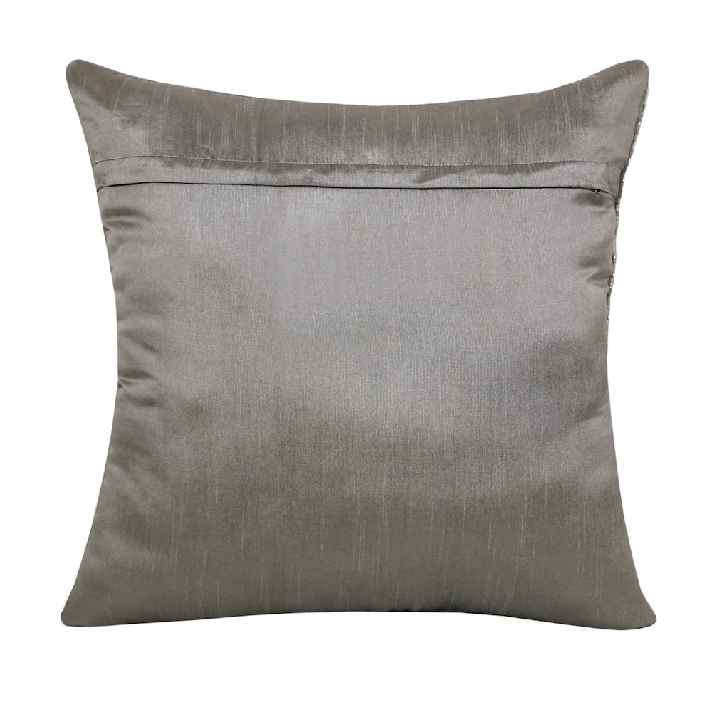 Ox Bay Harlow Handmade Gray/Silver Animal Print Polyester Indoor Throw Pillow, 20" x 20"