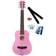 First Act Acoustic Guitar Pack- Pink with Hearts