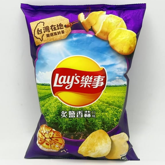 Lay's Salt And Garlic Flavor Potato Chips 56g 樂事灸鹽香蒜口味