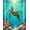 Turquoise Teal Multi, Pattern 15, variant on ODIKA 8'x10' Washable Area Rug Ocean Turtle Main Nautical Compass Center Map Wave Border Coral for Living Room, Under Sectional, Family , Durable, Non-Slip