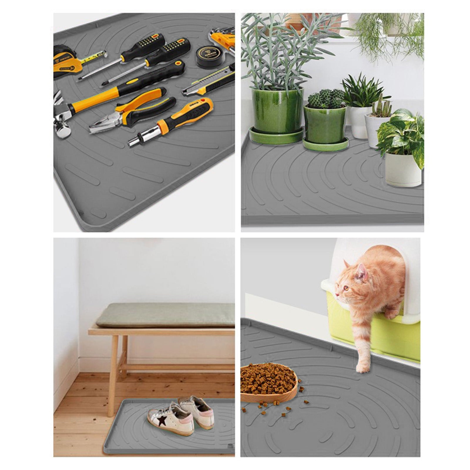 SHIMELE Non-Slip Kitchen Cabinet Liner, Under Sink Drip Tray Mat, Waterproof Shelf Padding, Eco-Friendly Cabinet Protector for Bathroom, Kitchen Organization