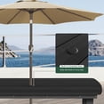 thumbnail image 6 of Ciokea 7-Piece Outdoor Dining Set with Table and 6 Chairs HDPE Patio Set Umbrella Hole Garden Backyard Poolside Black, 6 of 7