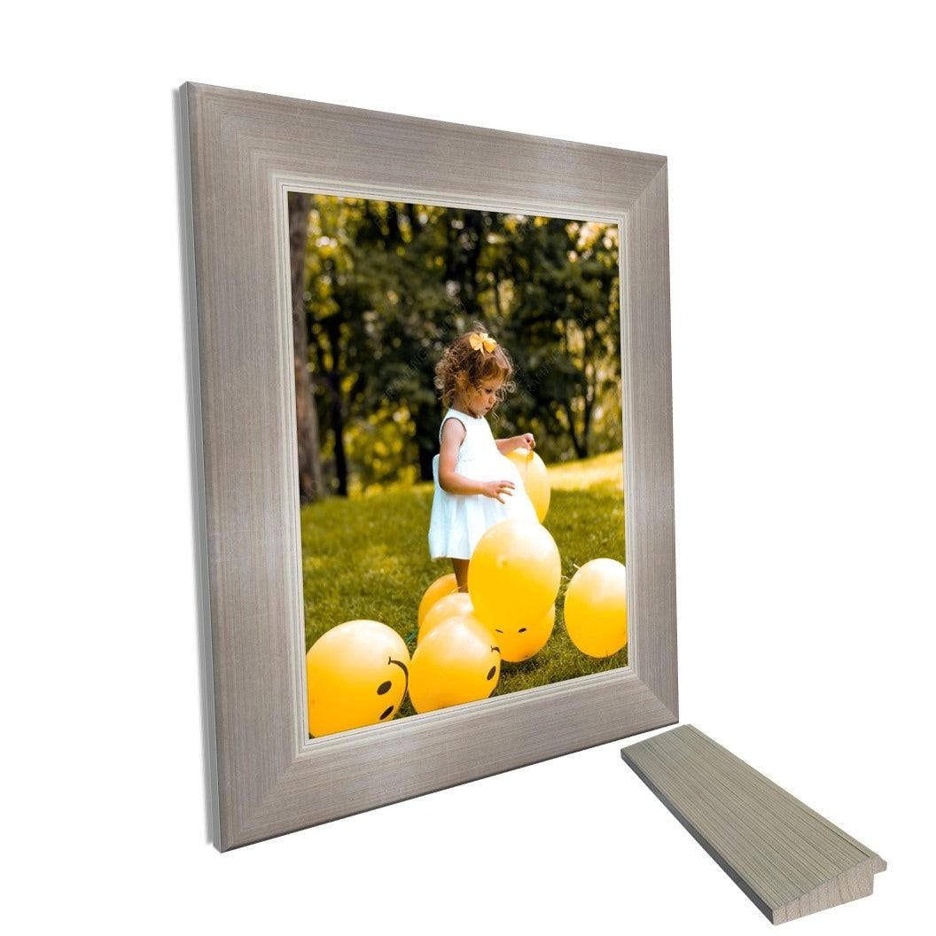 SILVERSTEIN　A-FRAME Brushed Silver Brushed Metal Silver Picture Frame Industrial Framing